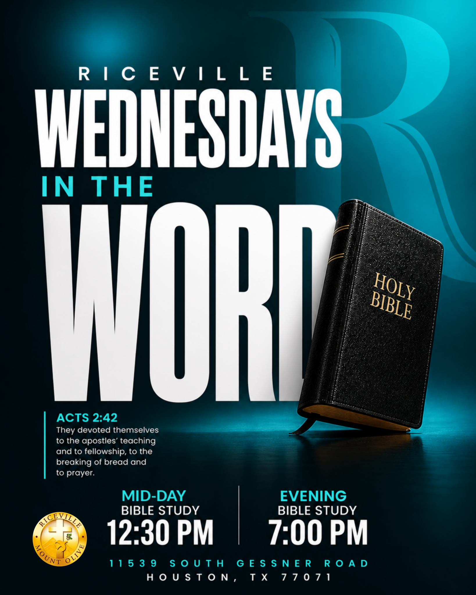Wednesdays in the Word Grow deeper in God’s Word with us every Wednesday during Mid-Day and Evening Bible Study.