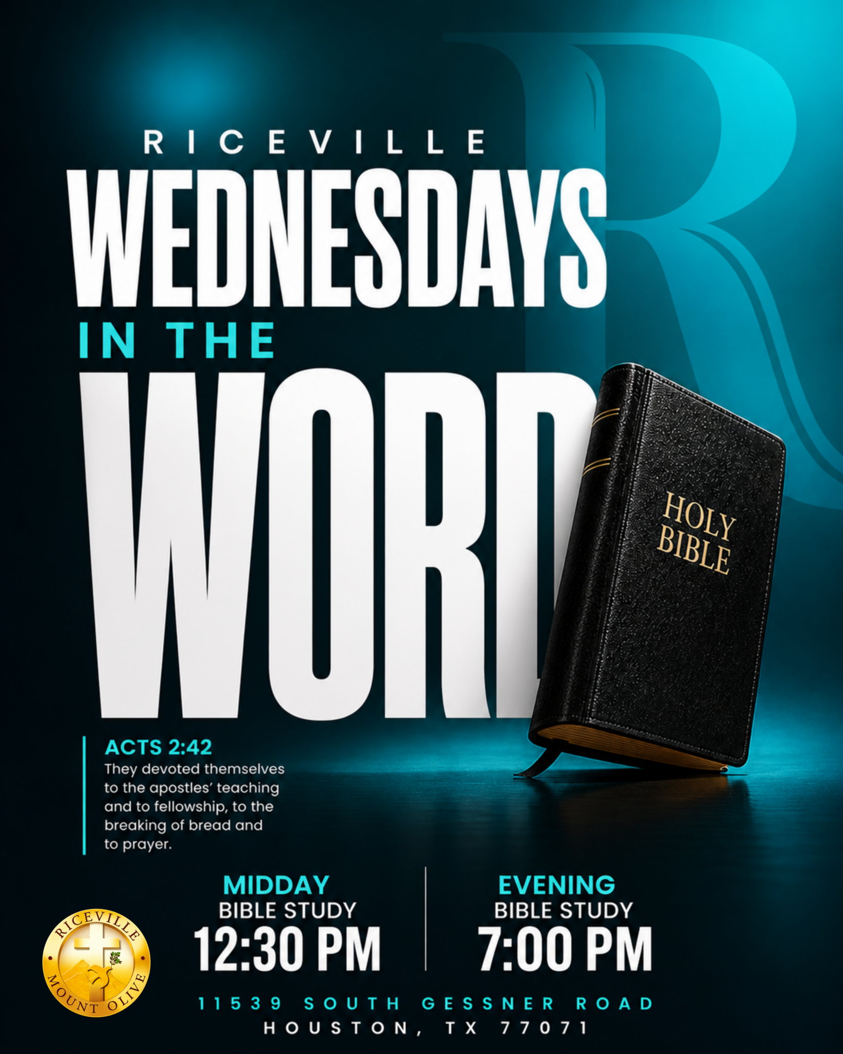 Wednesdays in the Word Grow deeper in God’s Word with us every Wednesday during Mid-Day and Evening Bible Study.