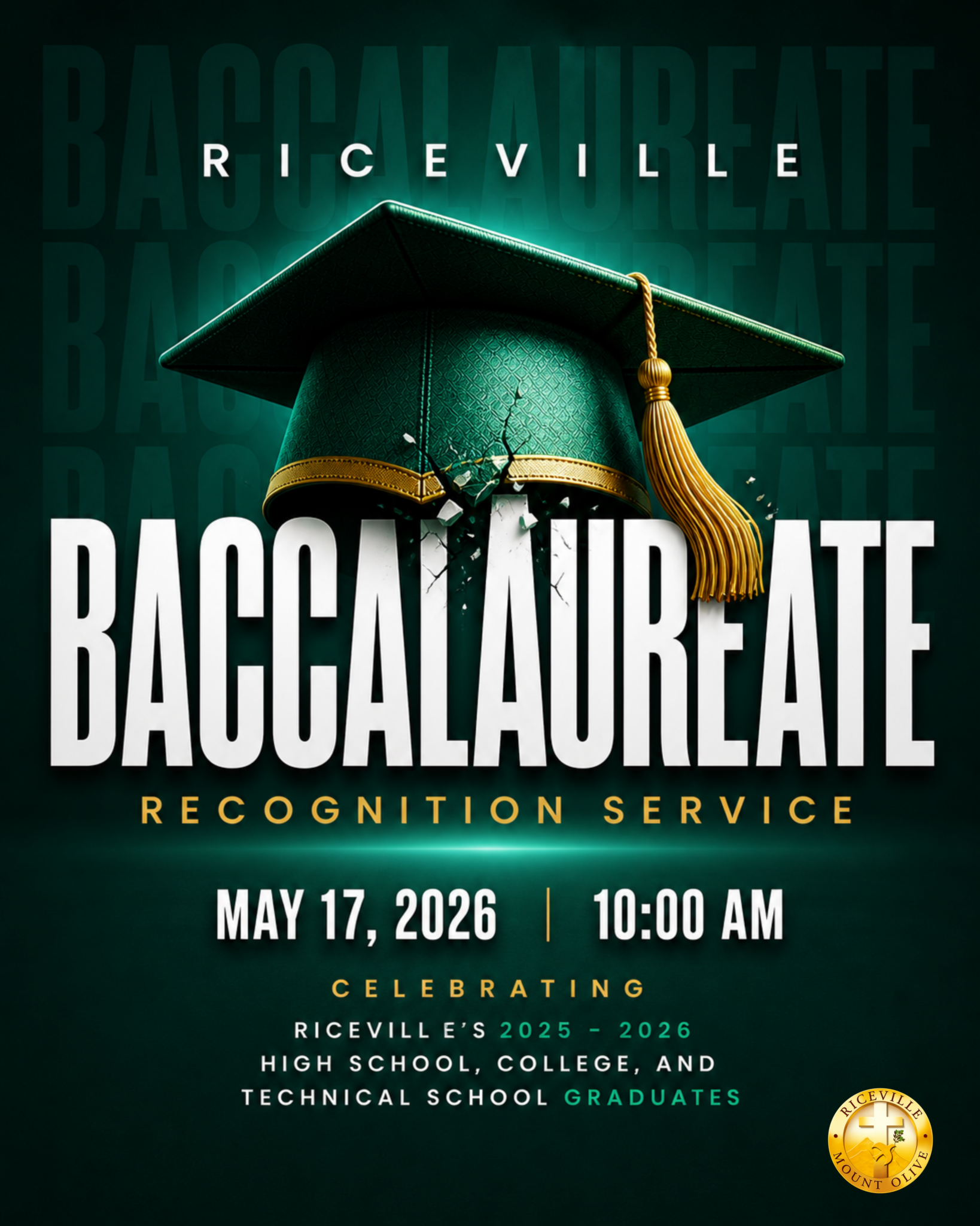 Join us as we celebrate Riceville’s 2025–2026 high school, college, and technical school graduates during our special Baccalaureate Recognition Service. 🎓✨