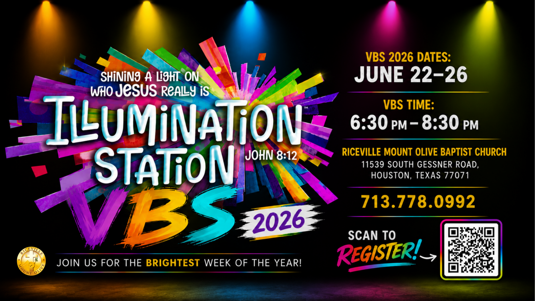 Vacation Bible School 2026. Illumination Station