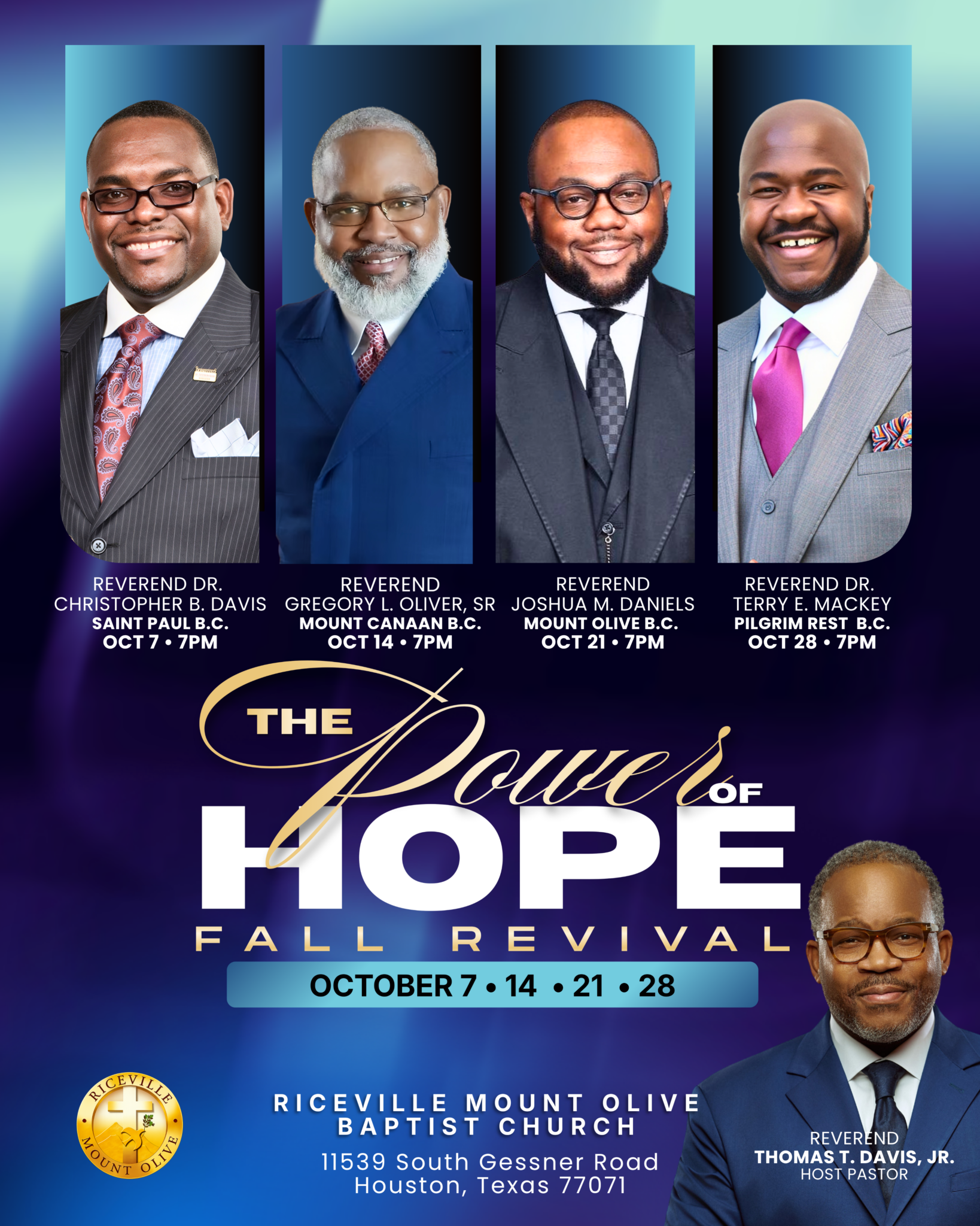 The Power of Hope Fall Revival Each Wednesday in October 2026